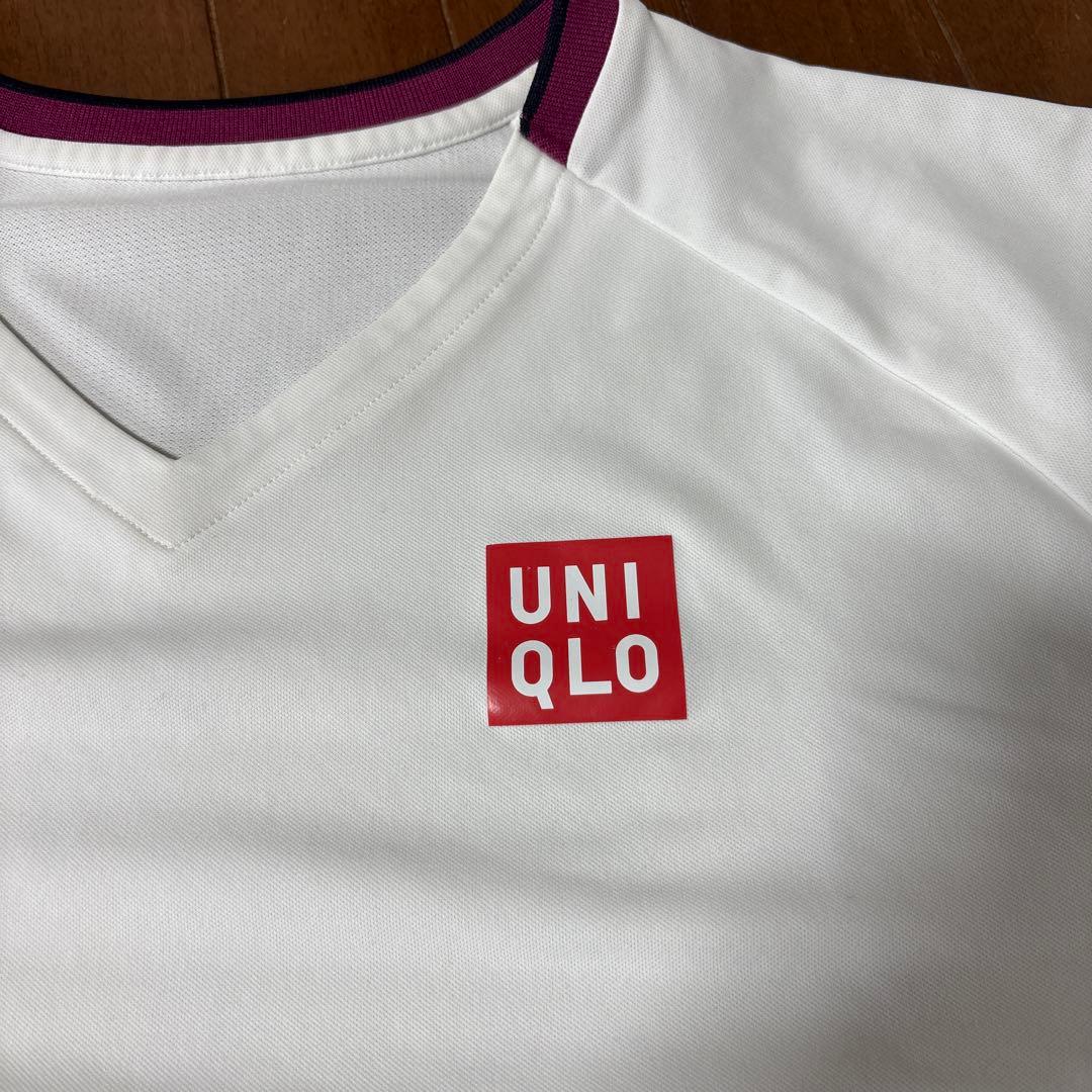 UNIQLO フェデラー ホワイト Vネック TシャツL