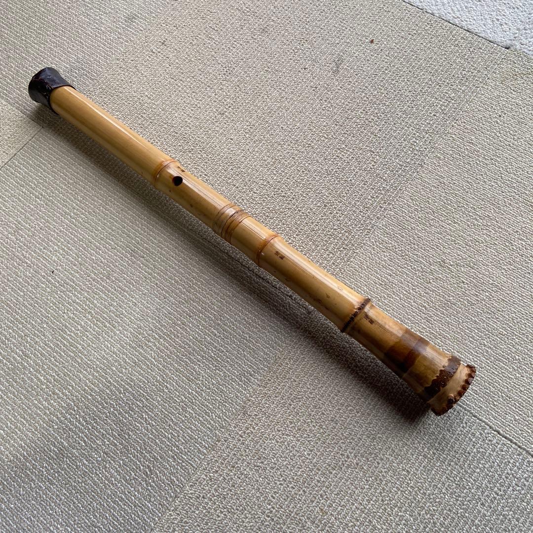 182 尺八　一尺九寸管　銘清輔　三印