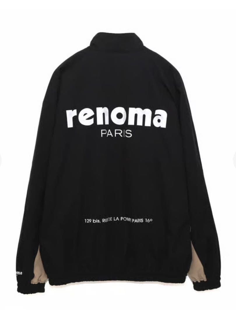renoma golfナイロンジャケット ブラック/ベージュ