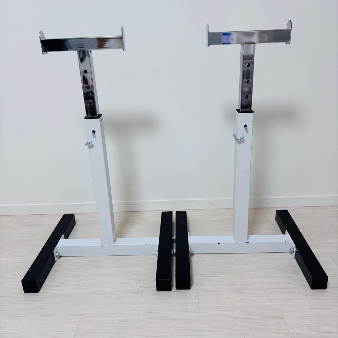 バーベルラック 高さ調整　H63〜83cm セーフティラック　スタンド　バーベル