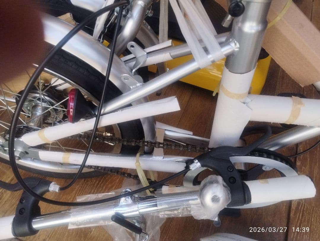 折りたたみ自転車 ホワイト