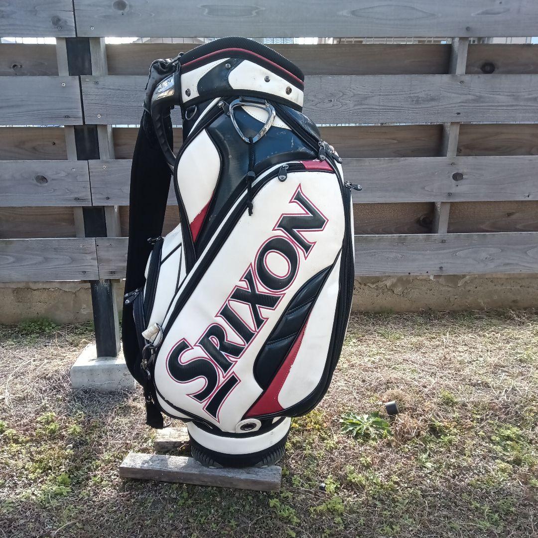 スリクソン　Srixon キャディバッグ ホワイト ブラック レッド