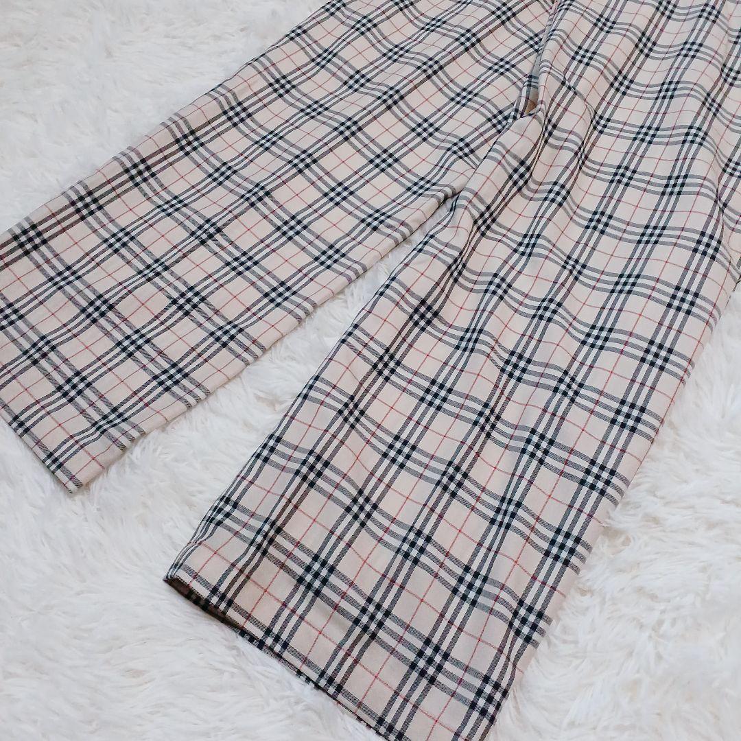美品 バーバリー ゴルフ ノバチェック スラックス パンツ ベージュ メンズ