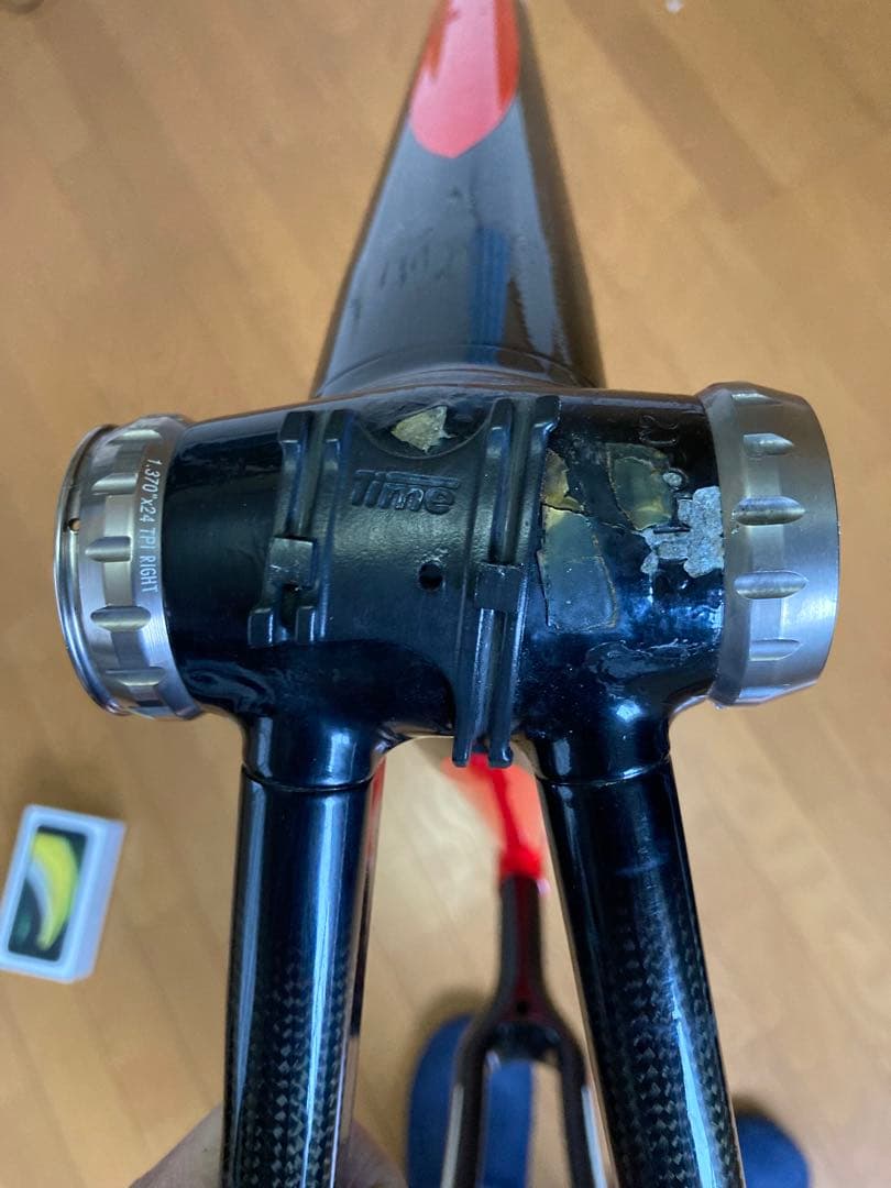 TIME VXエリートカーボン ロードバイクフレーム 赤黒
