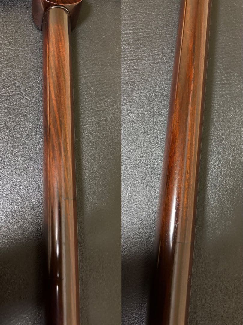 高級三味線　紅木　並犬皮張り替え済　すぐ弾ける　舞台でも使用可　ハードケース付