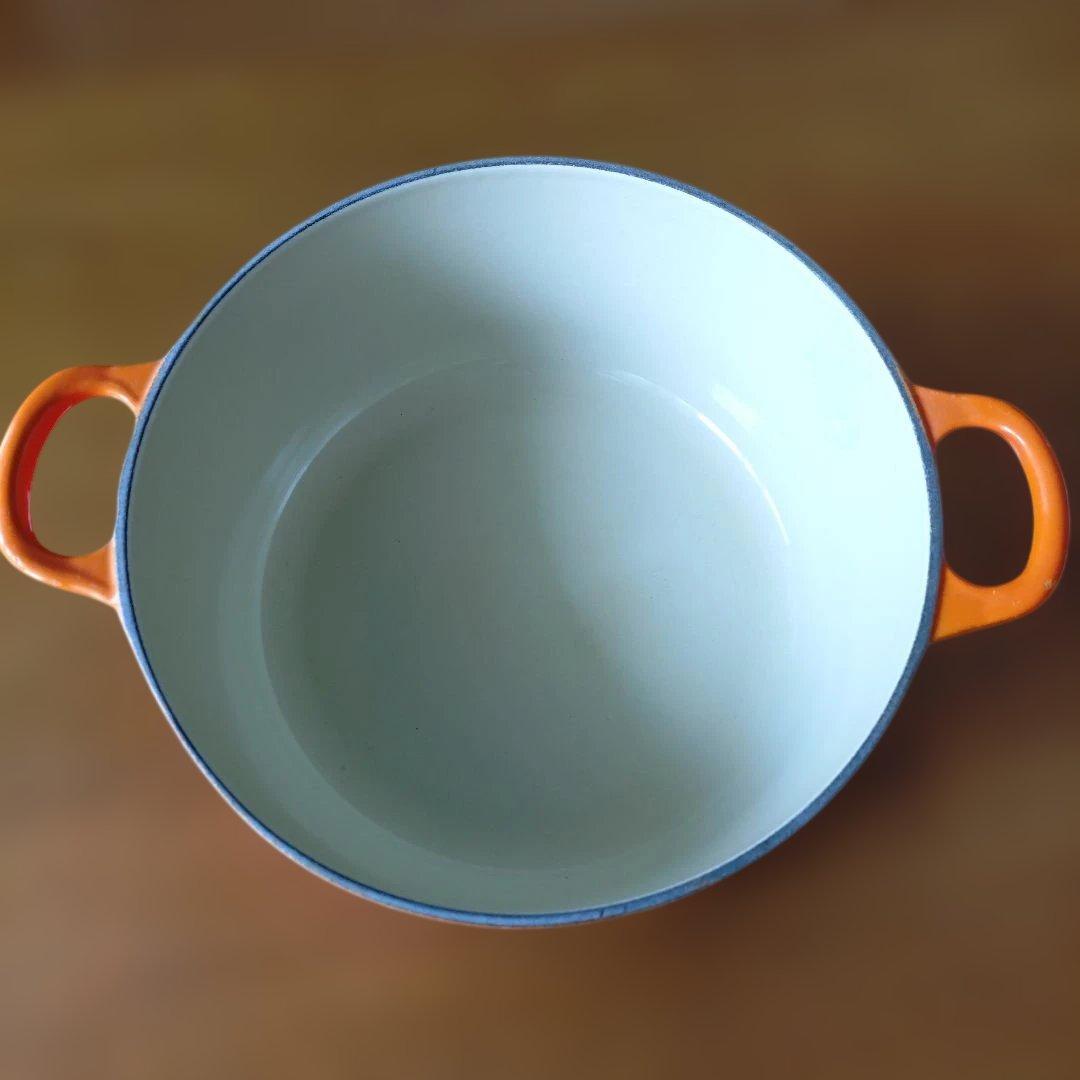 LE CREUSET オレンジ両手鍋　22cm