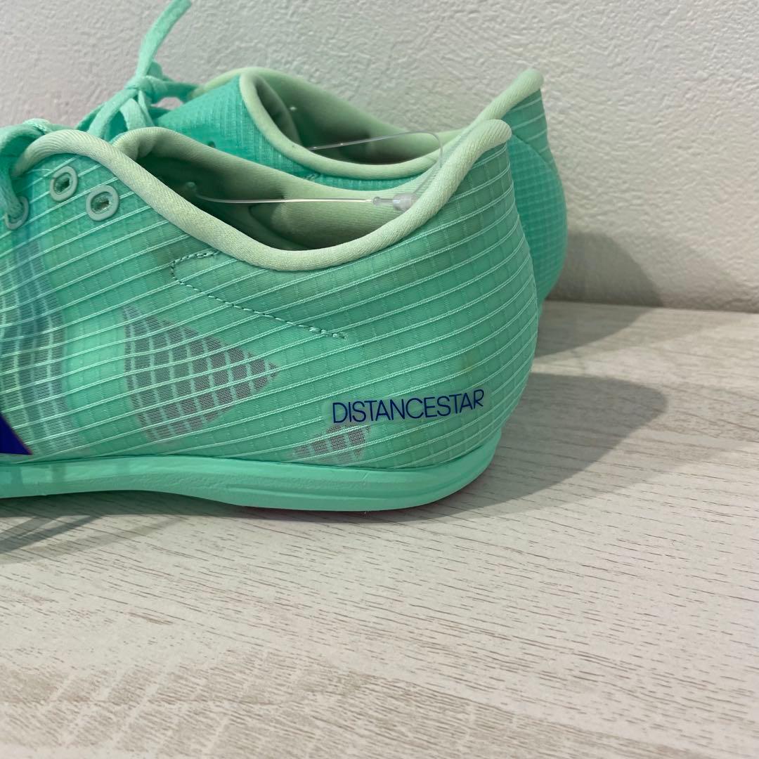 新品 adidas ディスタンススター 26.5cm 緑 陸上スパイク 中長距離
