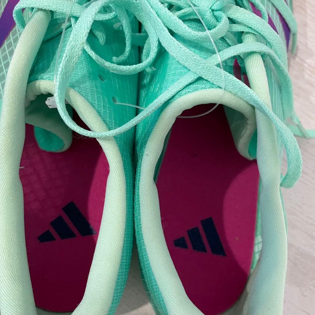 新品 adidas ディスタンススター 26.5cm 緑 陸上スパイク 中長距離