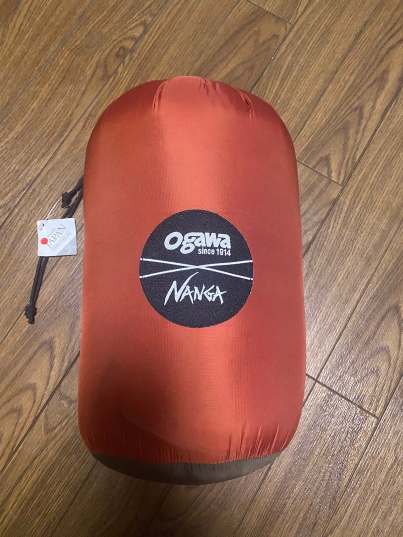 Ogawa Nanga寝袋(羽毛400g)カーキ×レッド