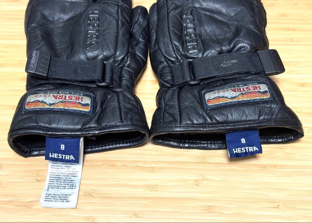 p*.様 HESTRA 3-FINGER GTX FULL LEATHER 黒