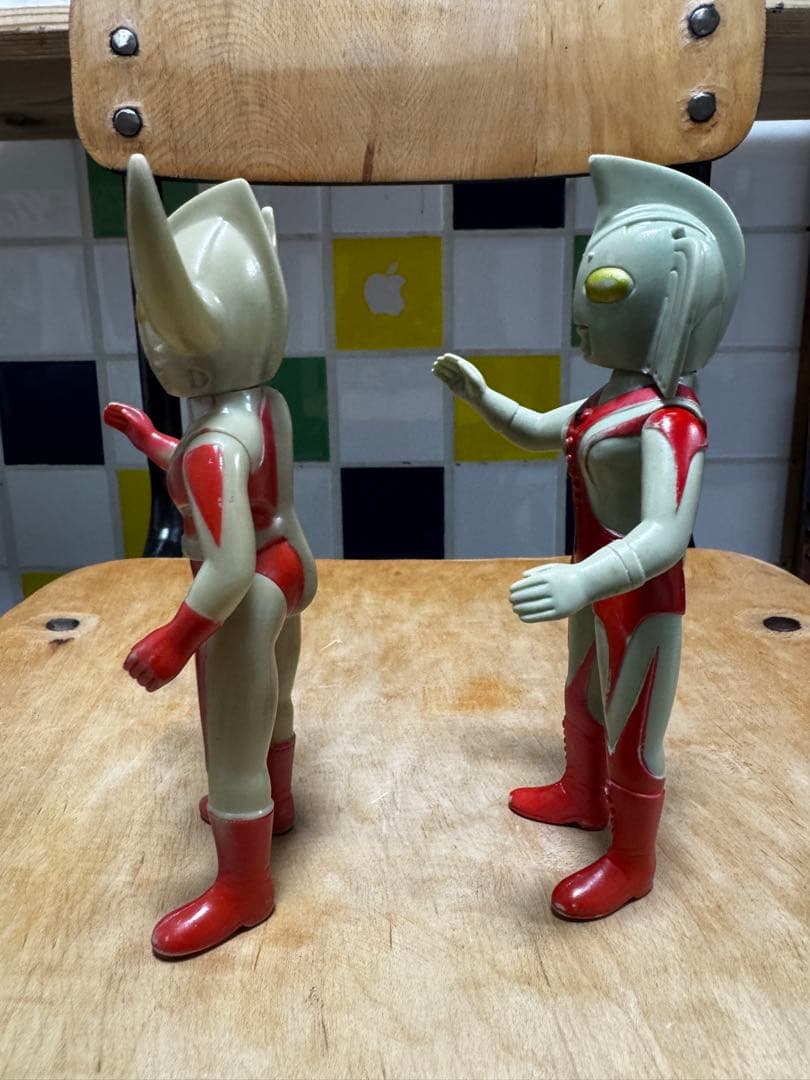 【当時物】ブルマァク ウルトラの父 ウルトラの母 ソフビ 昭和レトロ
