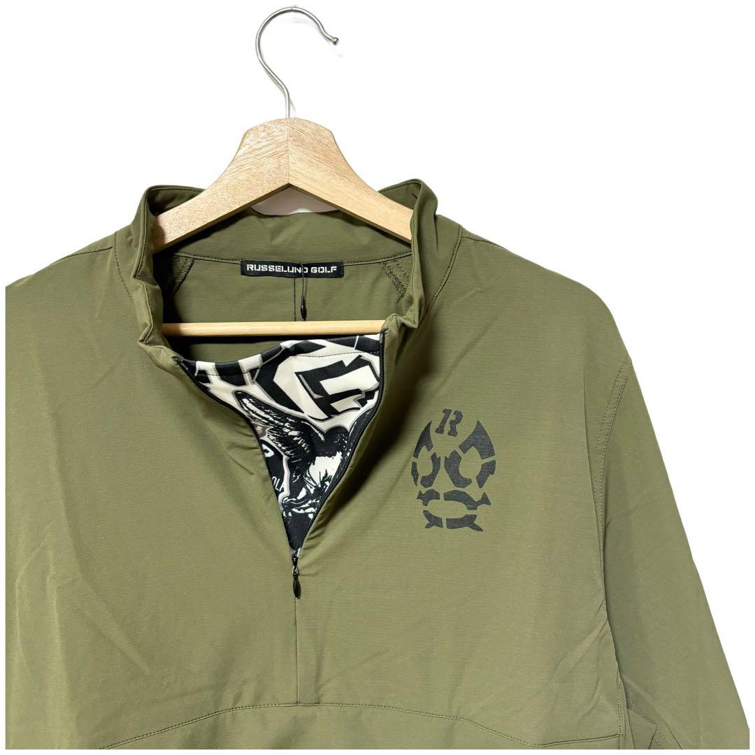 新品 ラッセルノ ゴルフ ハーフジップ プルオーバー ブルゾン カーキ XL 6
