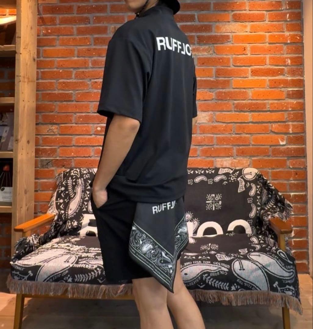 ラフロッグ　モックネックシャツ＆ショートパンツセット　サイズM BLACK