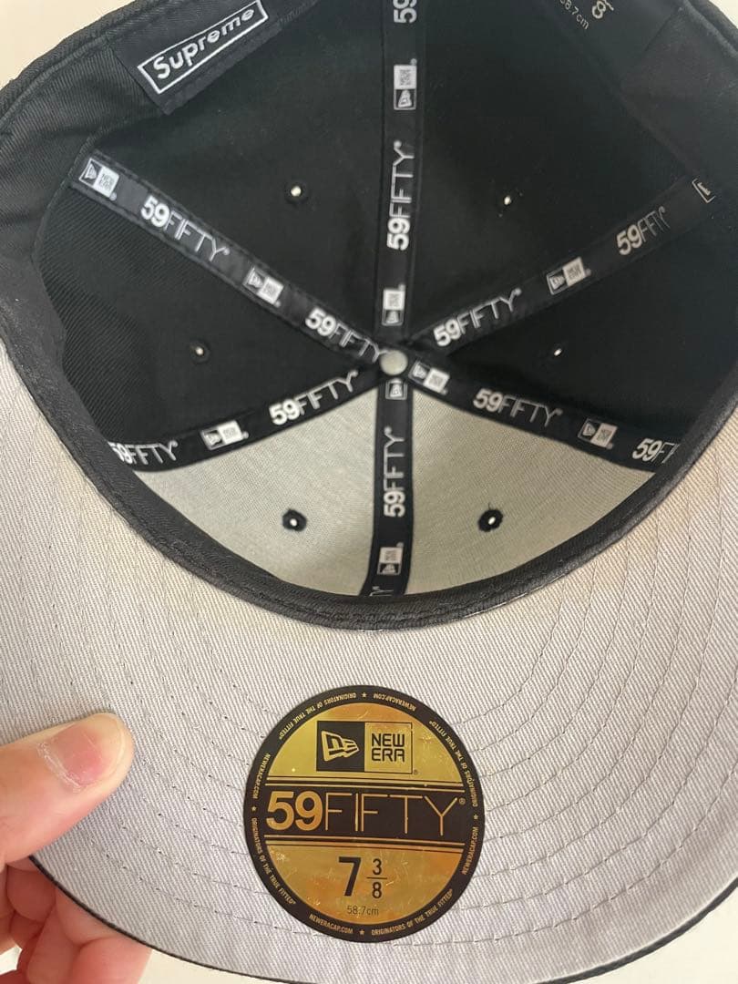 Supreme 59FIFTY ブラック キャップ 7 3/8