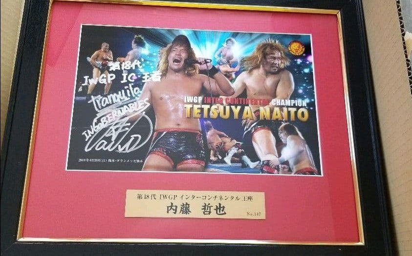 内藤　哲也　内藤　新日本プロレス　直筆サイン　フォトフレーム　サイン