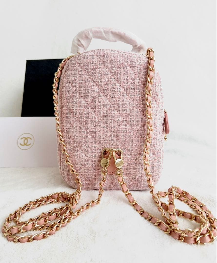 【新品未使用】CHANEL リュック　ツイード　ピンク　ノベルティ