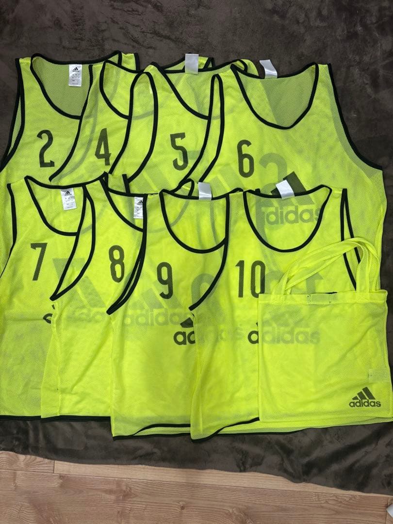 adidas サッカー用ビブス 8枚セット Lサイズ