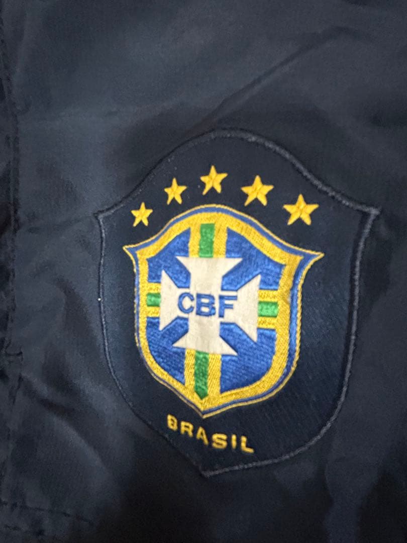 超貴重‼️ ブラジル代表　選手実使用TRパンツ　濃紺　US・L