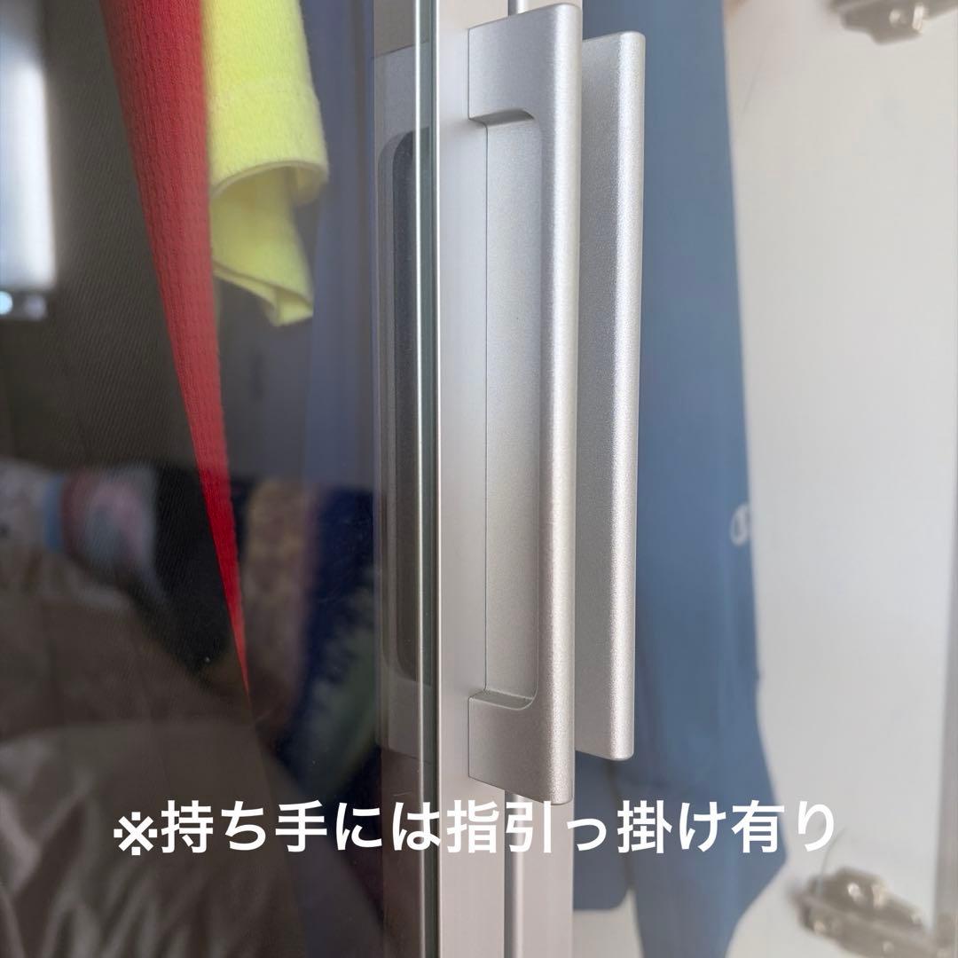 【美品】ガラス戸クローゼット ワードローブ　大川家具