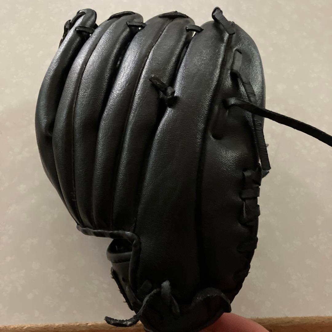 ブラックレザー軟式グローブ