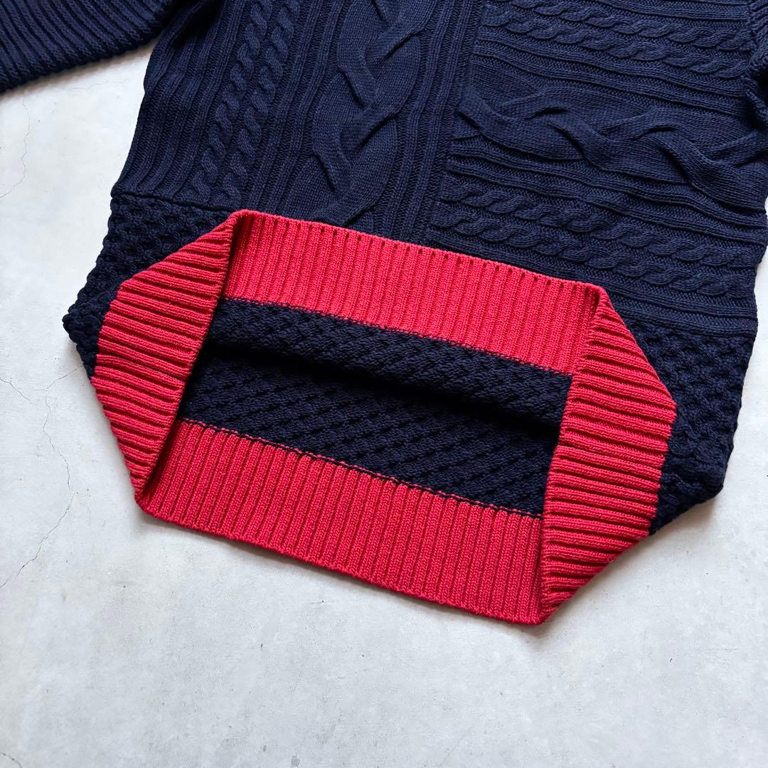   GOLF ハイネックニットセーター ロゴ刺繍 M