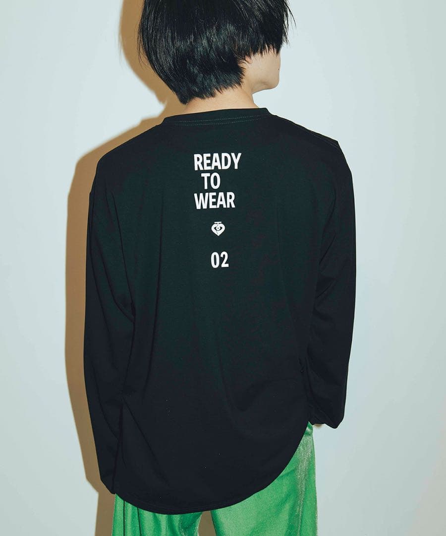 saMPLe ロングスリーブTシャツ ブラック 板垣李光人