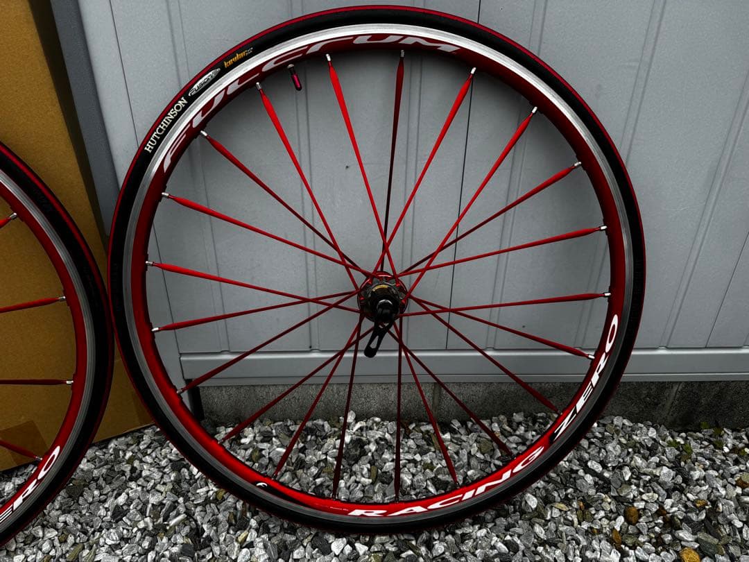 美品FULCRUM Racing Zero ホイール前後　レッドホイールカバー付