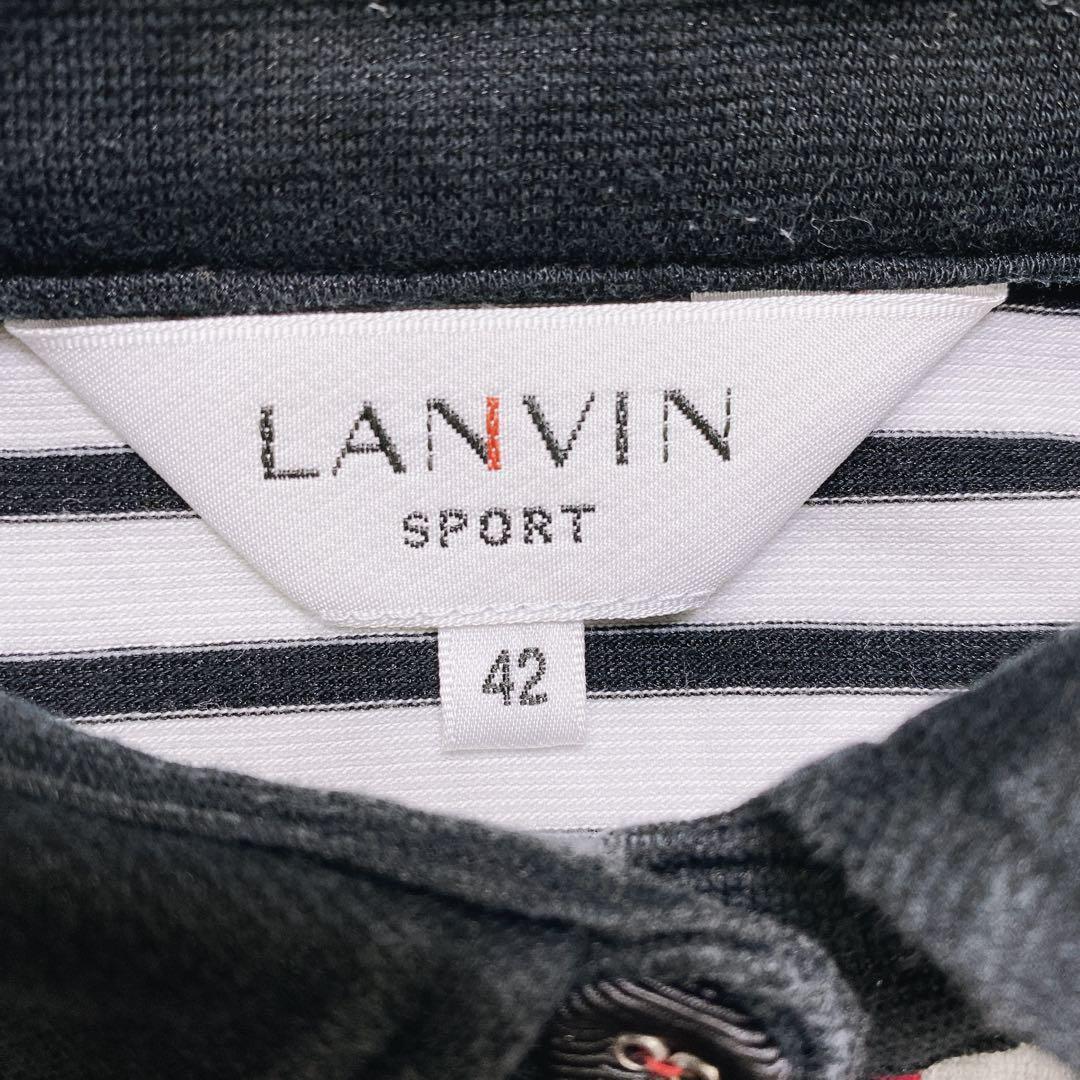 LANVIN SPORT 42 XL相当 ゴルフ ワンピース ボーダー 黒 白