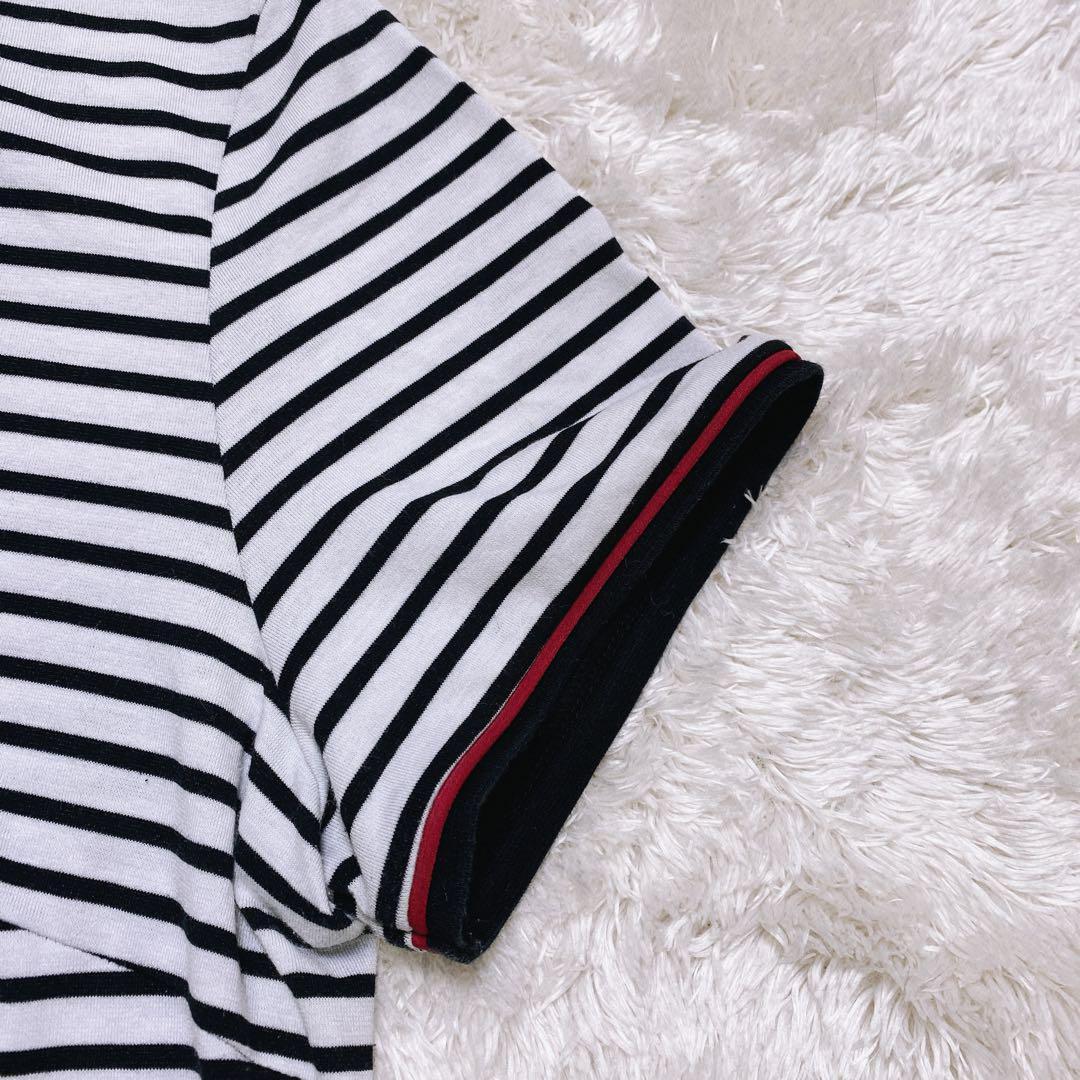 LANVIN SPORT 42 XL相当 ゴルフ ワンピース ボーダー 黒 白