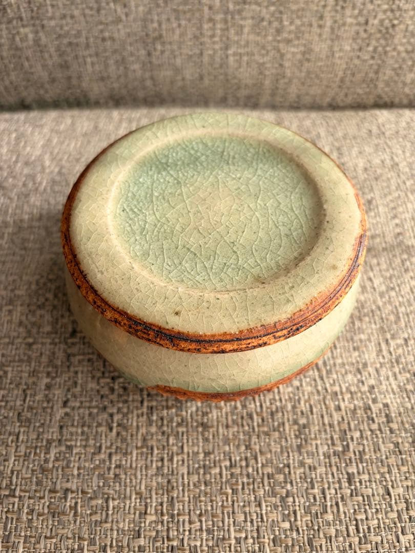 新品◆加藤祥孝さん　壺　灰釉しのぎ　梅干し入れ　器
