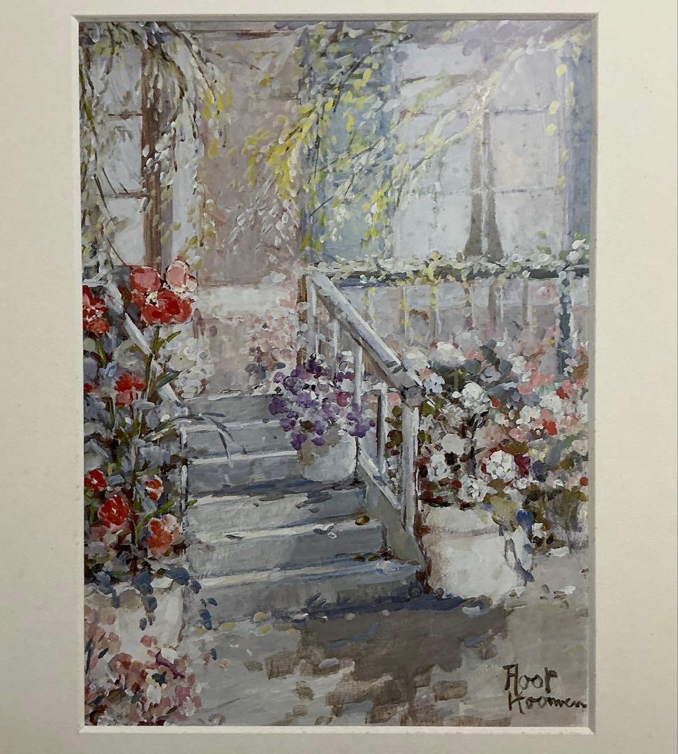 絵画・額縁・輸入雑貨・アンティーク・花・階段・インテリア・お洒落・複製画(印刷)