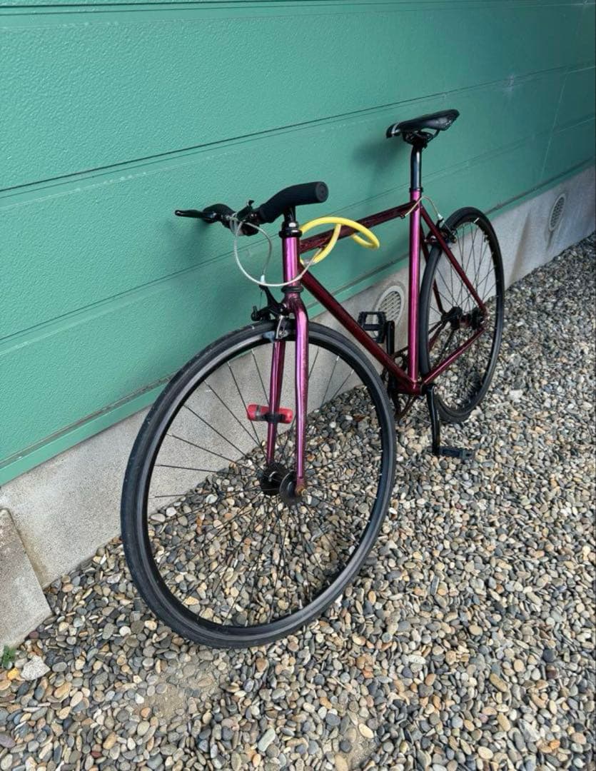 ピストバイク シングルスピード 自転車 パープル グラデーション