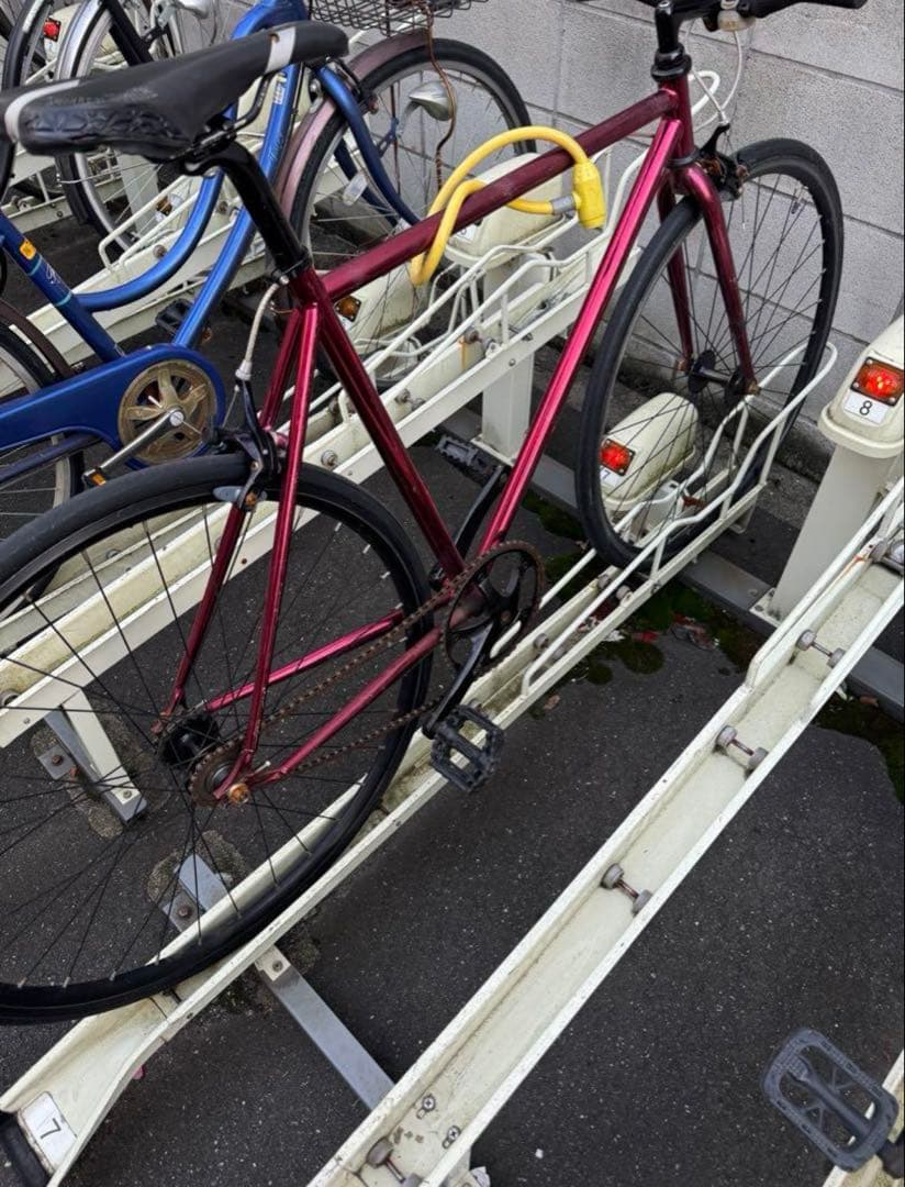 ピストバイク シングルスピード 自転車 パープル グラデーション