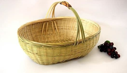 竹細工 かご 収納 手作工芸品 市場かご 手提かご 買い物かご
  新品