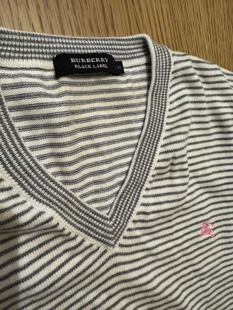 BURBERRY BLACK LABEL Vネックセーター