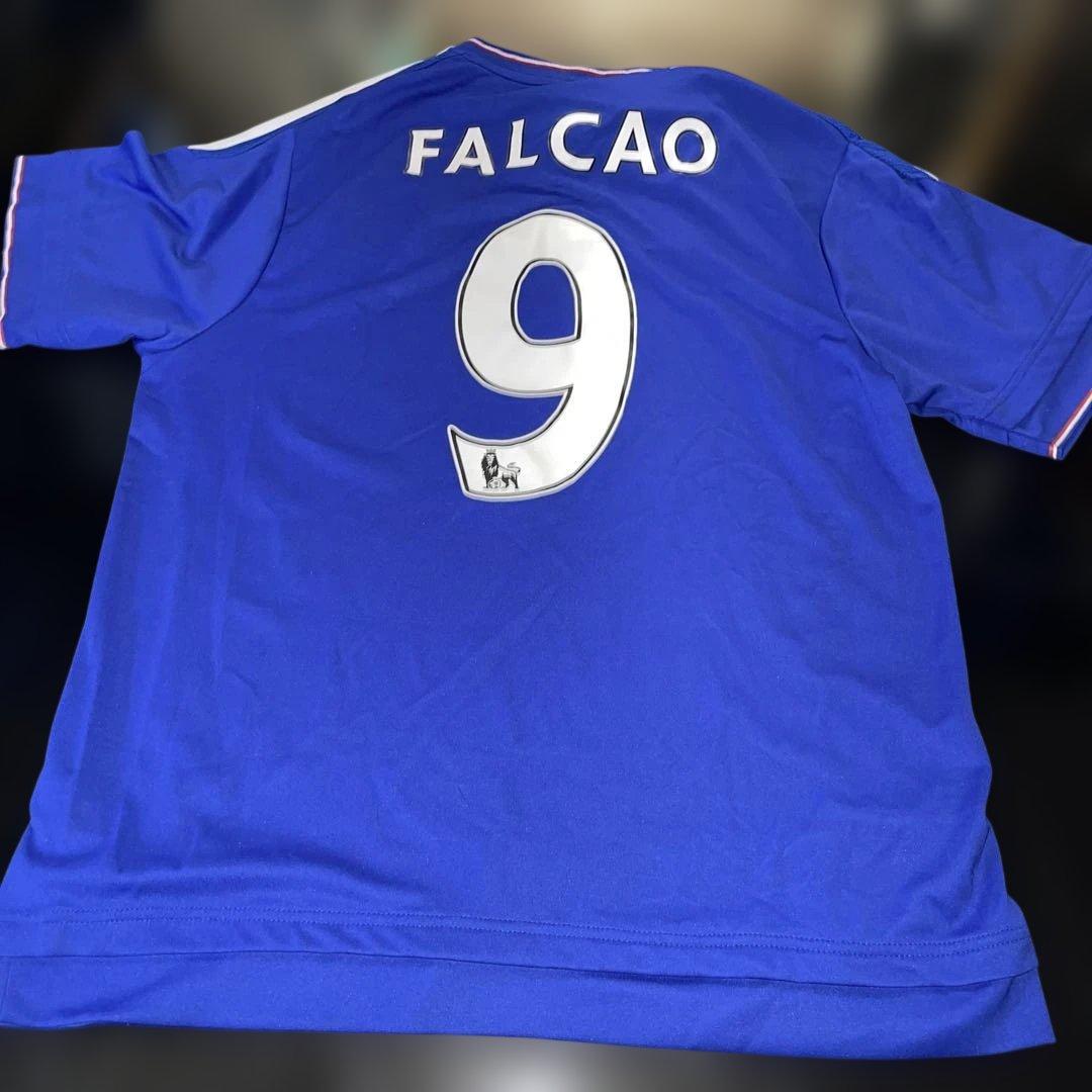 Chelsea FC シャツ adidas 青色　チェルシー ファルカオ　9
