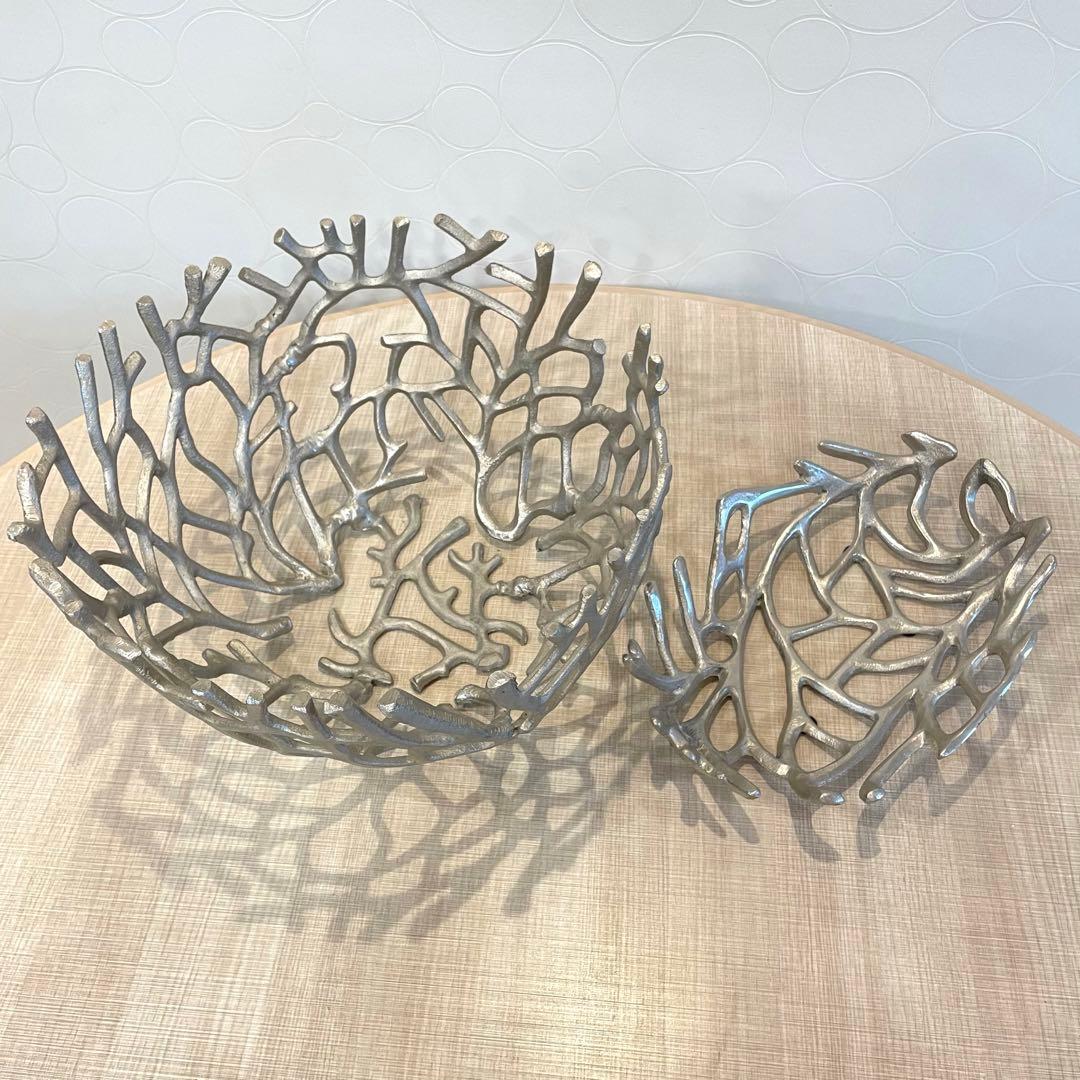 【美品】ACTUS アクタス メタルボウルセット アルミ製 オブジェ 置物