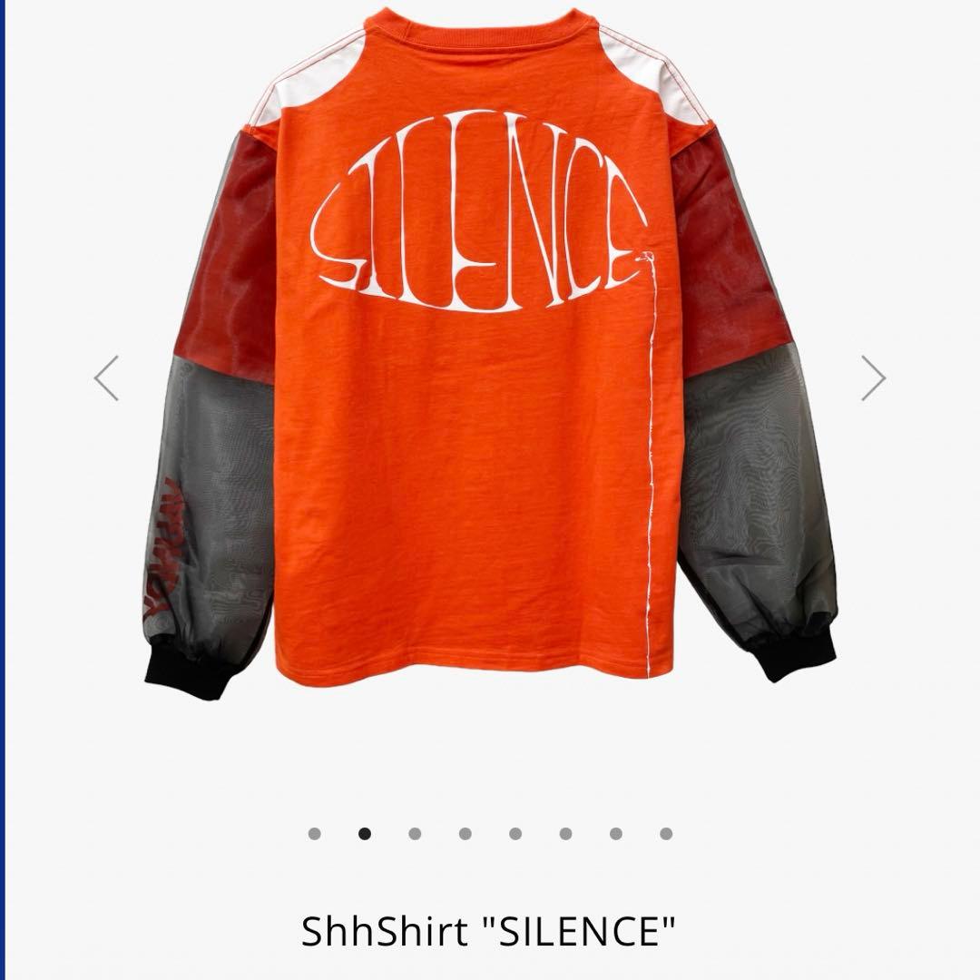 ShhShirt \"SILENCE\" オレンジ Tシャツ　Mサイズ