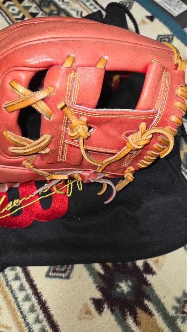Wilson 硬式グローブ 赤　硬式内野手用