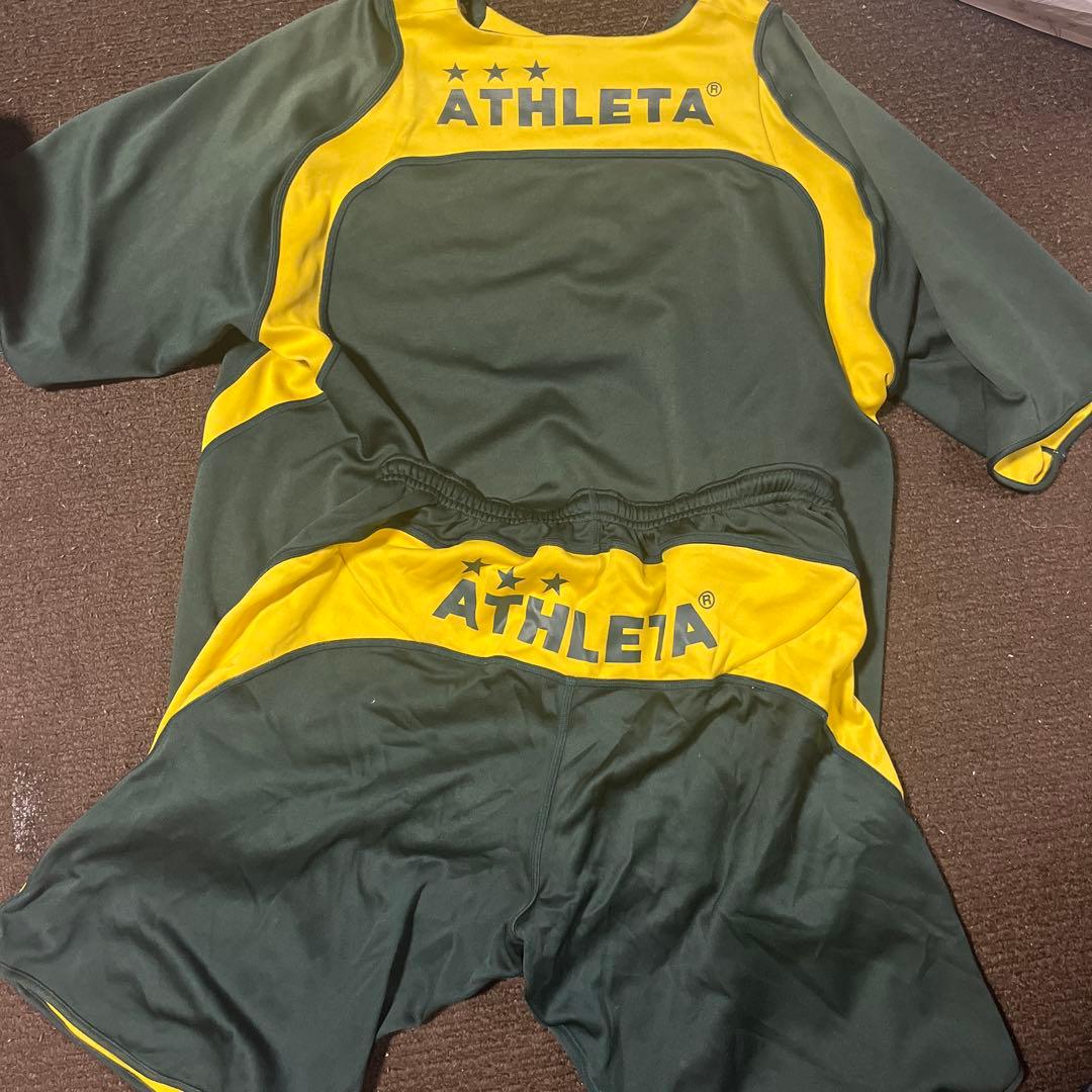 【上下セット】ATHLETA ダークグリーン/イエローリバーシブル
