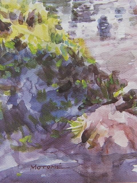 求正美、【見付天神】、希少画集画、風景、自然、さくら