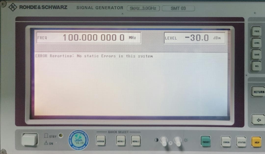 ROHDE&SCHWARZ SMT 03 5KHz-3.0GHz SG 動作品