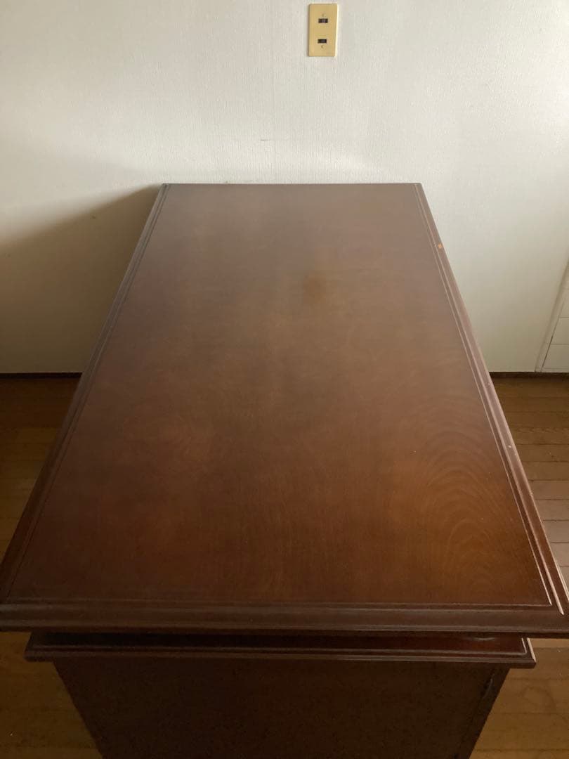 桜材　プレジデントデスク　社長デスク　アンティーク　ビンテージ　昭和レトロ
