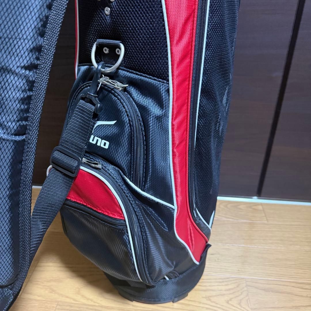 Mizuno T-ZOID キャディバッグ ゴルフバッグ ブラック/レッド