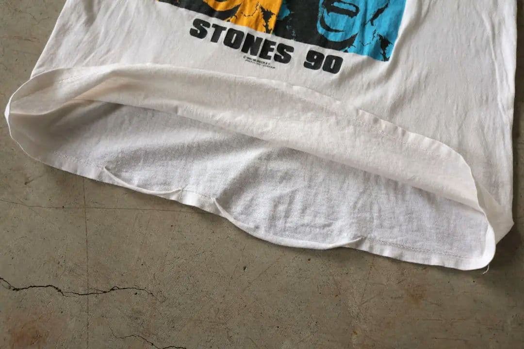 90'S ヴィンテージ ローリングストーンズ ツアーTシャツ 白 XLヨーロッパ