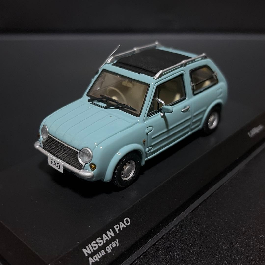 【日産 パオ】1/43アクアグレー 限定 Kyosho Nissan