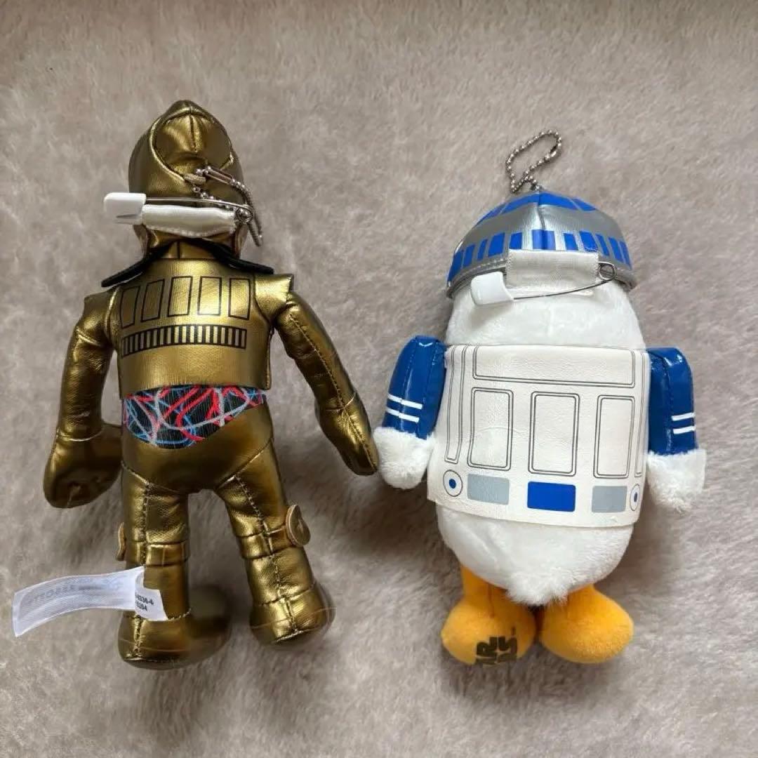 ディズニー　スターウォーズ　ドナルド　グーフィー　ぬいぐるみバッジセット