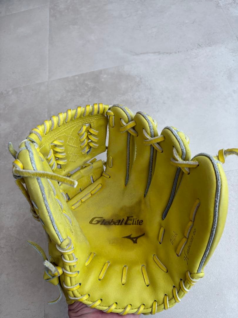 Mizuno Global Elite 硬式グローブ イエロー