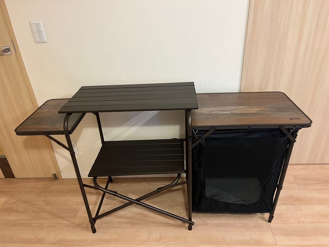 【匿名さま専用】アルパインデザイン 2WAY キッチンテーブル 収納ケース 付き