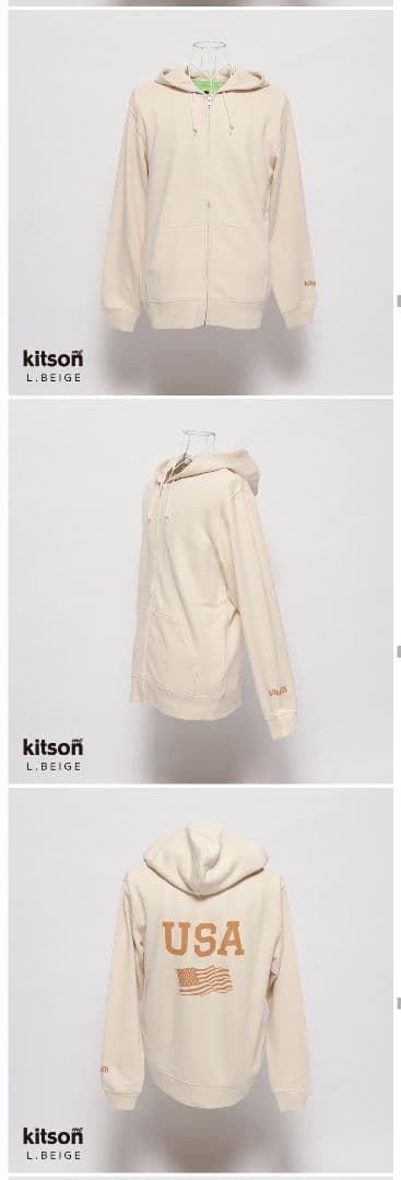 #ババババンビ　宇咲　kitson me　コラボZIPパーカー USAロゴ XL